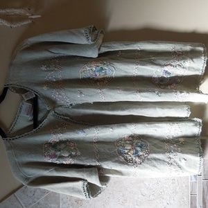 Button up decorative blouse